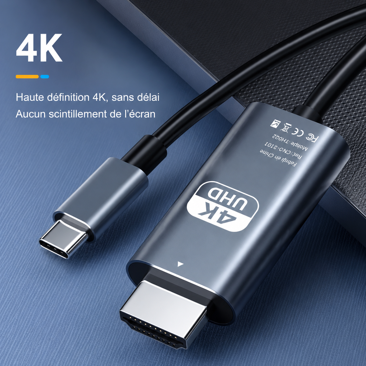 Câble USB-C vers HDMI 4K – 2 m